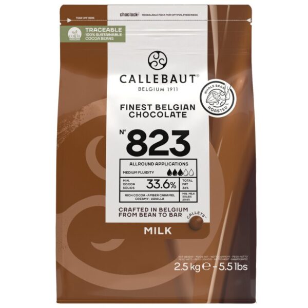 Piimšokolaad Callebaut 823 (33,6 %), 2,5 kg