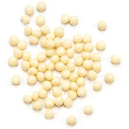 Krõbedad valge šokolaadi pärlid, 50 g
